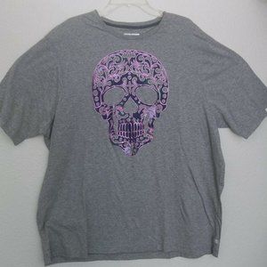 Sean John Gray Graphic Purple Skull Cotton T-Shirt Size 3XL
